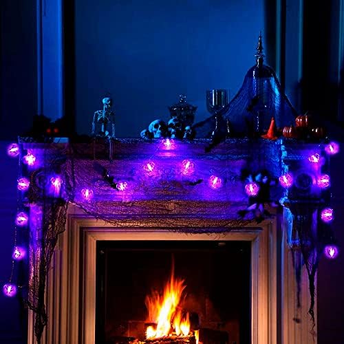 NEROSUN 50 LED 16FT Halloween Mini String Fények, Vízálló elemes Karácsonyi Tündér Lámpák 8 Módok, Karácsonyi Dekoráció, Beltéri, Kültéri