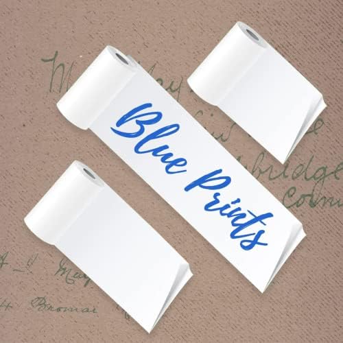 Poooliprint Ragadós Kék Ujjlenyomat Fehér Papír, 3 Tekercs 57mm Termikus Papír Poooli Zsebében Nyomtató