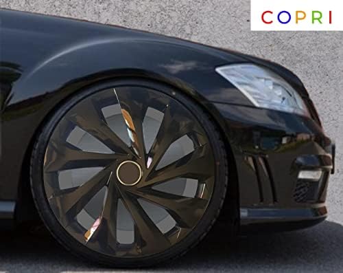 Copri Készlet 4 Kerék Fedél 16 Colos Dísztárcsa Fekete Snap-On Illik Toyota Corolla