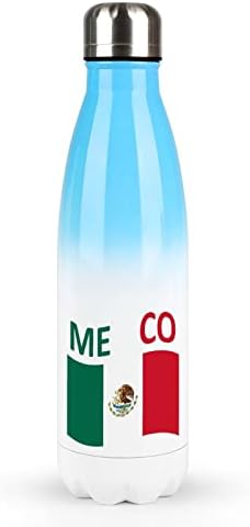 Zászló Mexikóban Vicces Üveg Víz Dobon Sport Bögre Fedél Kerékpáros Edzőterem Otthon, Irodában, Kék/Rózsaszín