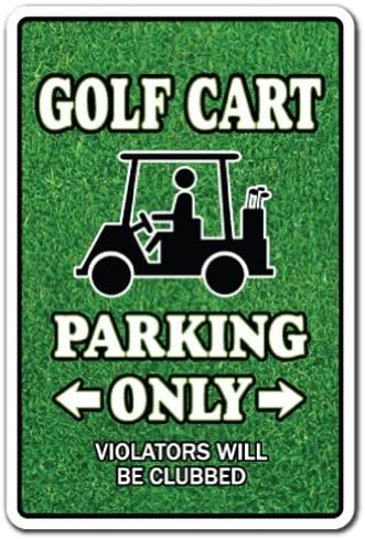 GOLF KOCSI Parkolás Jel golfozó szerető golf klub özvegy | Beltéri/Kültéri | 20 Magas Műanyag Tábla