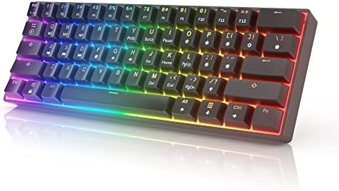 HK JÁTÉK GK61 Mechanikus Gaming-Billentyűzet 60% | 61 RGB Szivárvány LED Háttérvilágítással Programozható Gombok | USB Vezetékes | Mac vagy