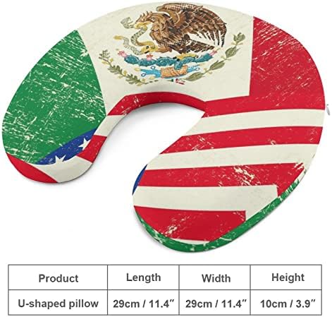 USA, Mexikói Zászló Utazási Nyak Párna U Alakú Fej-Nyaki Támogatás Párna Memory Foam Fejtámla Autó Irodában, Otthon Alszik