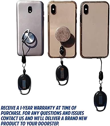 Telefon Biztosított Telefon Heveder - 31 Biztonsági Anti Theft Behúzható Telefon Clip - Anti-Csepp Utazási Clip - Fekete Okostelefon