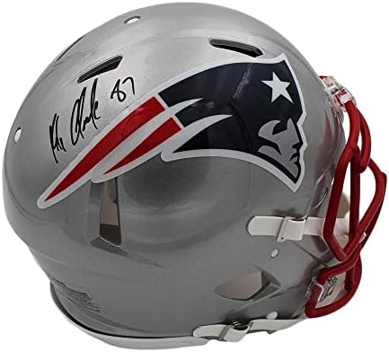 Rob Gronkowski Aláírt New England Patriots Sebesség Hiteles NFL Sisak - Dedikált NFL Sisak
