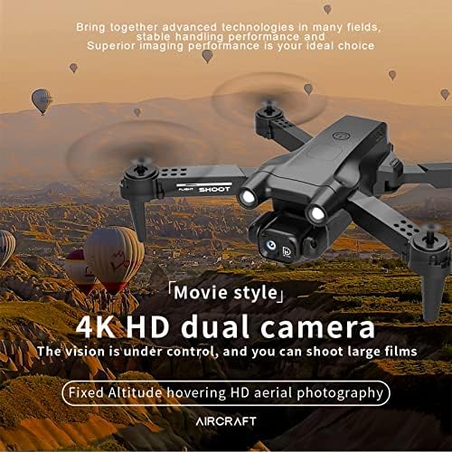 Drón Kettős 4K HD WiFi FPV Kamera Távvezérlő Játékok, LED, 3D-s VR Tapasztalat,a Repülési Pálya, fej nélküli Módban, Magasság Hold Módban