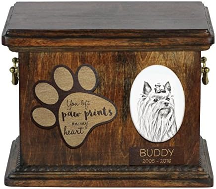 Művészeti Kutya Kft. Yorkshire Terrier, urna a kutya hamvait a kerámia lemez, leírás
