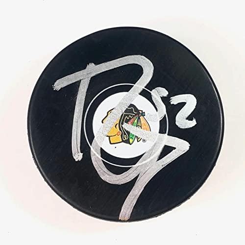 REESE JOHNSON aláírt Jégkorong PSA/DNS-Chicago Blackhawks Aláírt - Dedikált NHL Korong