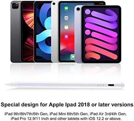 Stylus Toll iPad Palm Elutasítás, PINKCAT 2X Gyors Töltés Aktív Ceruza Kompatibilis 2018-2023 Apple iPad Pro 11/12.9 inch,