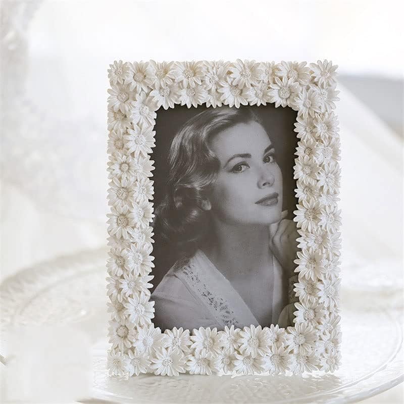 ZJHYXYH Kreatív Képkeret Romantikus Fehér Virág, Divat Ékszerek Daisy Képkeret Otthoni Kiegészítők
