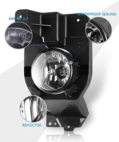 AUTOFREE Ködlámpa Kompatibilis 2011-2015 Ford Explorer Ford Explorer Vezetés Köd Spot lámpa Csere Készletek,1 Pár(Tiszta Lencse)