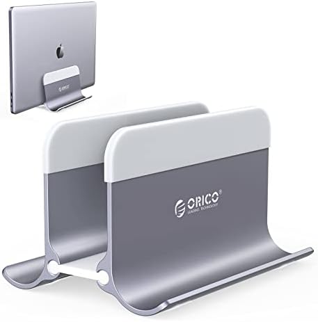 ORICO Gravitáció Függőleges Laptop Tartó, Erős Alumínium Laptop Állvány Függőleges, helytakarékos, Kompatibilis Minden MacBook/Felület/Dell/Játék