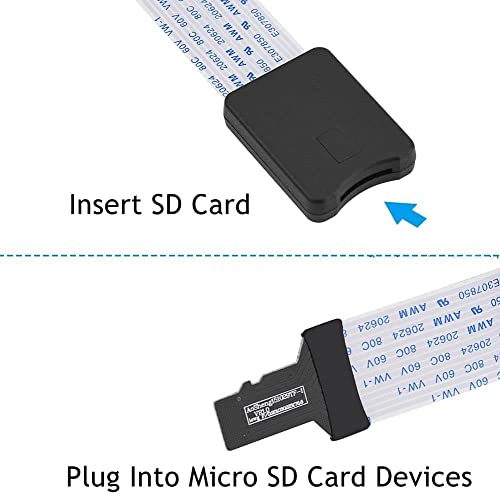 ASHATA Mini SD Mini SD Kártya Hosszabbító Kábel Adapter Flexibilis Hosszabbító esetén, TF, hogy a TF Extender Kábel 3D-s Nyomtató/Autó/GPS/Kamera/DVD/DVR/LED