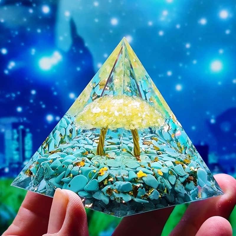 Az Élet fája Orgonite Piramis Reiki Kristályok Gomba a Fa Energia Szerencsés Gyűjteni Gyógyító Meditáció (Türkiz-CitrineTree)