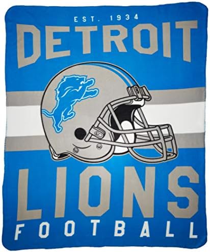 Az Északnyugati Cég NFL Detroit Lions Egyedi Nyomtatott Gyapjú Dob, Kék, 50 x 60