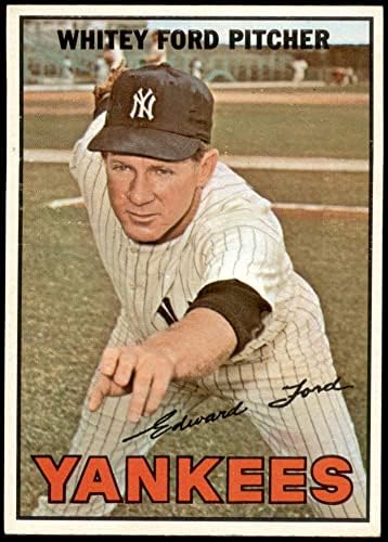 1967 Topps 5 Whitey Ford New York Yankees (Baseball Kártya) (Olvas 1933 Statisztika, Ahelyett, 1953) EX/MT+ Yankees