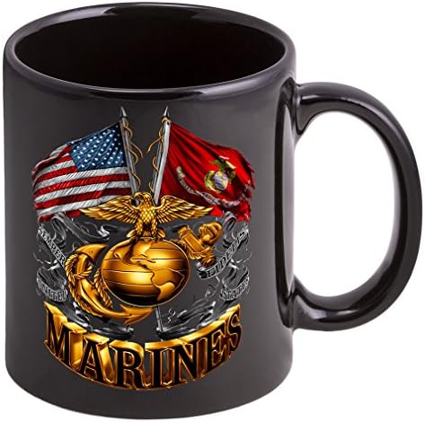 Erazor Bit a Kávét, mint egy Kettős Zászló Arany Glóbusz USMC - Kő Bögre (Egyszeri)
