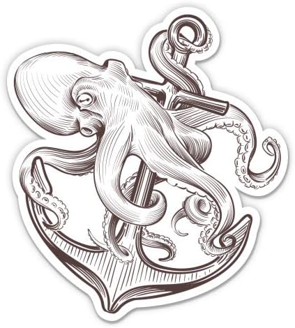 Horgonyt Octopus Tengeri Vitorlázás - 12 Vinyl Matrica Vízálló Matrica