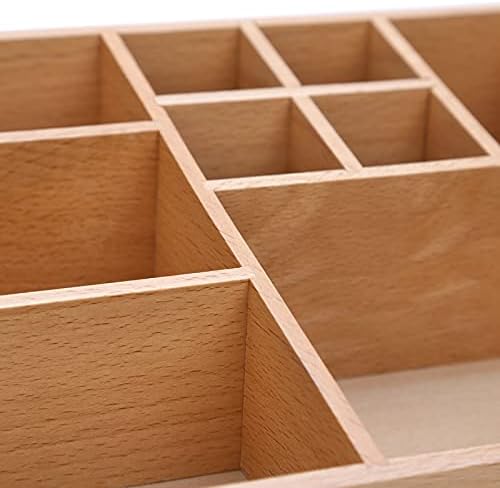 Anncus Egyszerű Lelkipásztori Multi-Rács, fa tároló doboz Fashion Asztali kozmetikai bambusz tároló doboz Otthoni Tárolás Szervezet