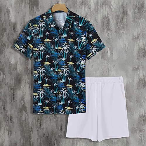 A férfiak Nyáron 2 Darab Tréningruha Férfi ruházat Nyári Divat Szabadidő Hawaii Tengerparti Nyaralás Tengerparti Karácsony Ruhák Férfiaknak