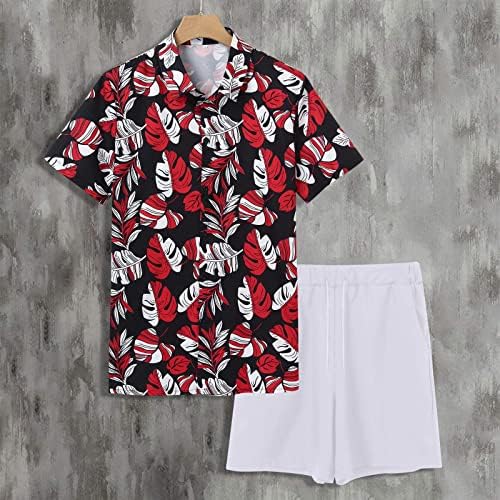 A férfiak Nyáron 2 Darab Tréningruha Férfi ruházat Nyári Divat Szabadidő Hawaii Tengerparti Nyaralás Tengerparti Karácsony