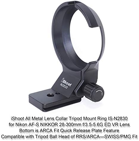 iShoot CNC Tripod Mount Gyűrű, Fém Lencse Gallér Támogatás Konzol Kompatibilis Nikon AF-S NIKKOR 28-300mm f/3.5-5.6 G ED VR Objektív,