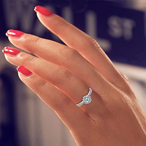 2023 Új Gyűrűt a Nők Cirkónium-oxid Ékszer Női Fényes Ajándék Gyűrű Gyűrű 13 Db Akril Gyanta Gyűrűk (Fehér, 7)