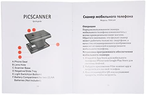 Ranvo Dia Szkenner, Könnyen kezelhető 35/135MM Fotó Mobil Film Összecsukható, Hordozható helytakarékos Szkenner iOS