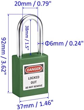 M METERXITY 2 Csomag Tagout Lockout - Beltéri Kültéri Biztonsági Lakat, Kulcsos Egyforma & Acél Bilincs, Alkalmazni, hogy Villany/Hidraulikus/Pneumatikus