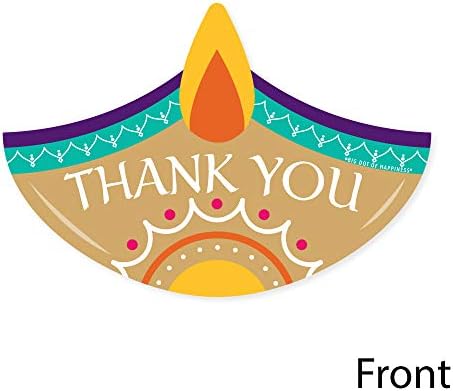 Nagy Dot a Boldogság Boldog Diwali - Alakú Köszönöm Lap - Fények ünnepe Fél Köszönöm Megjegyzés Kártyák Borítékot - annak