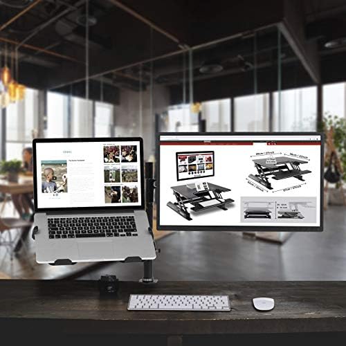 Duronic Laptop Mellékletet Állni DML7 | Desk Mount Támogatás Tálca Laptop, Táblagép vagy MacBook | VESA 75/100-as Fej | 11lbs Kapacitás