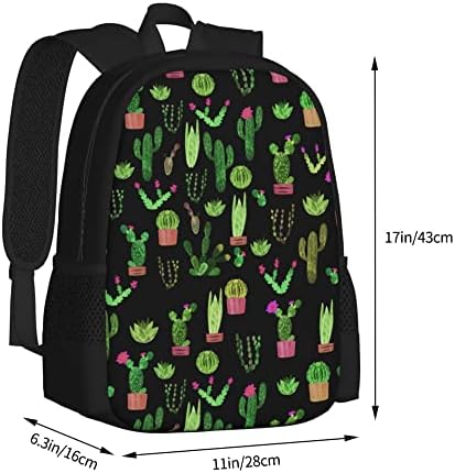 Hátizsák a Tizenéves Felnőttek,Vicces Akvarell Kaktusz Növény Tartós Utazási Hátizsákok Főiskola Bookbags Üzleti Számítógép Táskák