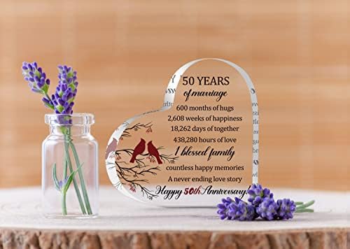 Ywkuiev Boldog Évfordulót Esküvői Szív Akril Emlék Dekoráció Felesége Férje Barátnőm Pasija Pár Szülő Nők, a Férfiak Házassági Évforduló
