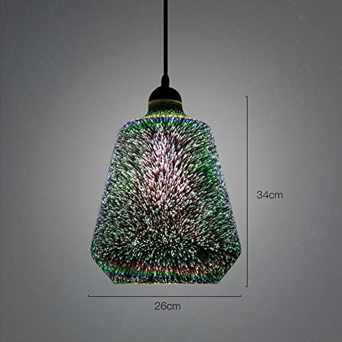 HYYKJ-a Modern 3D Színes Tűzijáték Medál Fény Üveg Lóg Mennyezeti lámpa süllyeszthető Magassága Állítható Bár Konyha Sziget Étterem,