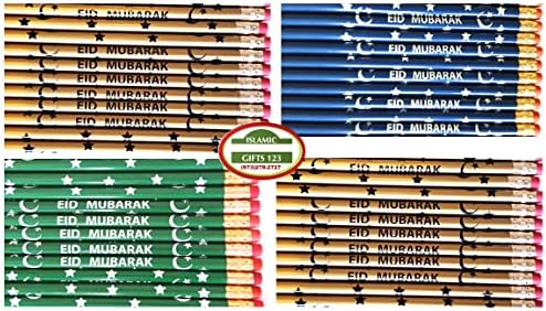 Eid Mubarak Ceruza (24) عيد مبارك Boldog EId Szabott Parti kellékek dekoráció arab új játék Muszlim Gyerekek ajándékok Nagykereskedelmi