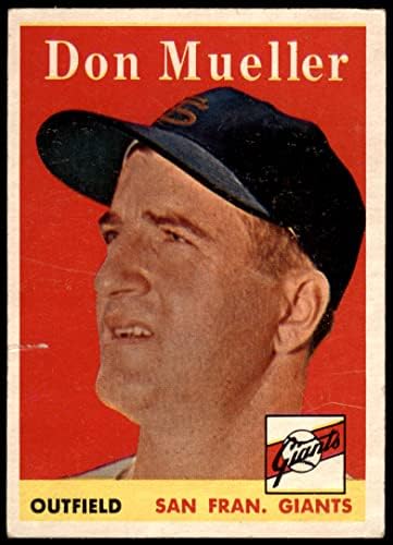 1958 Topps 253 Ne Mueller San Francisco Giants (Baseball Kártya) JÓ Óriások