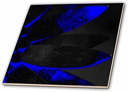 3dRose Absztrakt makró fénykép fém napraforgó szirom, kék. - Csempe (ct_350920_1)