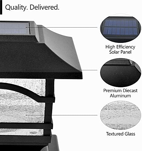 Da vinci Világítás Premium Solar Kültéri Utáni Kap - Lámpák, 4x4, 5x5 6x6 - Világos LED Fény Kerítés Fedélzeten Kertben vagy a