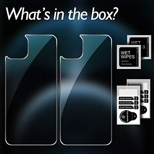 Shacoryze Vissza képernyővédő fólia iPhone 12 Pro Max [2-Pack], Hátsó Edzett Üveg [Haptikus Touch] Vérmérséklete Üveg Film