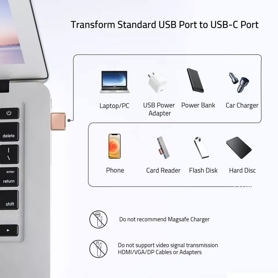 Alumínium USB C Típusú Női USB 2.0 EGY Férfi Adatok Töltő Adapter for Smartphone (Csomag 2) (Ezüst)