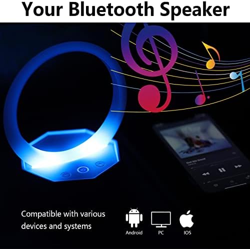 2022 Új Éjszakai Fény Bluetooth Hangszóró, 3 Fény Mód Multi-Színes Éjszakai Fény, Feltölthető Hordozható Beltéri Kültéri Bluetooth