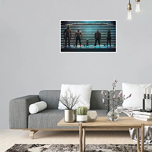 JAMICA Gyám, A Galaxy Wall Art Peter Quill Vászon Nyomatok Groot Plakát Home Office Mozi Dekoráció Keretben 42x24