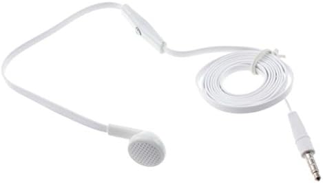 Lapos Vezetékes Headset, Mono kihangosító Fülhallgató w Mic Egyetlen Fülhallgató Fejhallgató [3,5 mm] [Fehér] az Egyszerű Mobil iPhone 6-OS