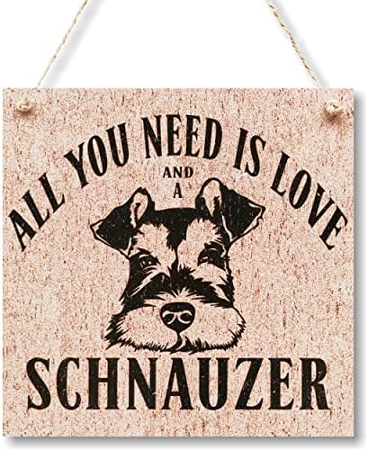 CARISPIBET Csak szerelem kell, s egy Schnauzer vicces kisállat tulajdonosok dekoráció wall art lakberendezési kutya tulajdonosok