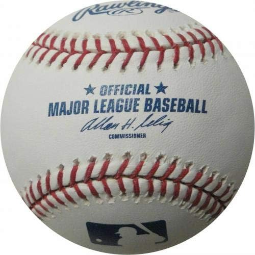 Josh Lindblom Dedikált Baseball Los Angeles Dodgers w/Vagány kék felirat - Dedikált Baseball