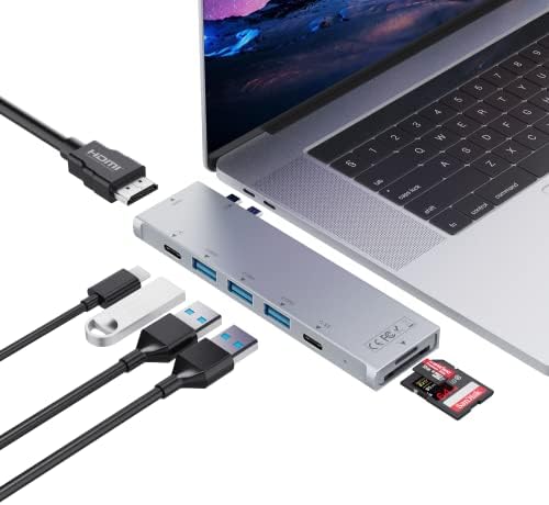 AUSK ' n ' USB-C Hub C Típusú MacBook Pro Air | Univerzális 8 az 1-ben Adapter Többportos Extender (Nem Dongle) - All-in-One Portok Között: