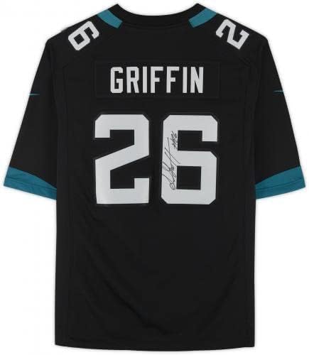 Keretes Shaquill Griffin Jacksonville Jaguars Dedikált 26 Fekete Nike Jersey - Dedikált NFL Mezeket