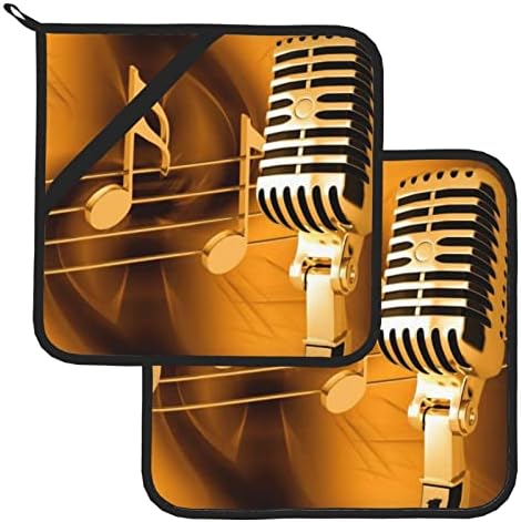 Mikrofon Zenei Jegyzetek Tér Szigetelt kaspókat (2 Darabos Készlet) Kantár Kialakítás a Könnyű Tárolás. a Zsebek Könnyen Használható