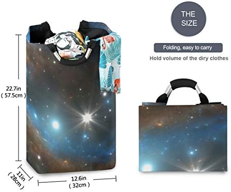 YYZZH Elég világűrben Galaxy Köd Univerzum Nyomtatás Nagy Mosoda Táska, Bevásárló Kosár Összecsukható Táska Poliészter Szennyesben