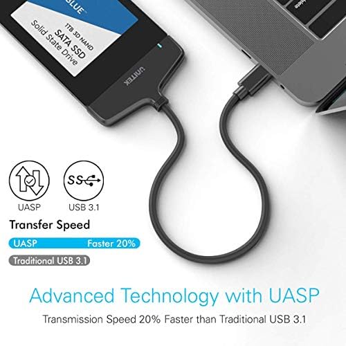 [Csomag] Unitek 4-Port USB 3.0 Hub Hosszú Kábel Micro USB Töltő Port, USB C Merevlemez Adapter